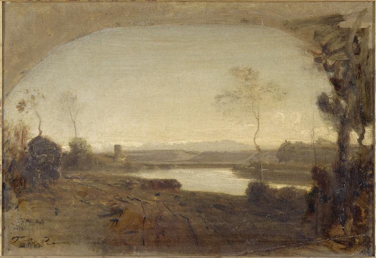 Le Tibre à Ostie, le soir_0