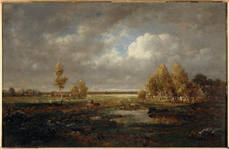 La mare près de la route. Ferme dans le Berry_0