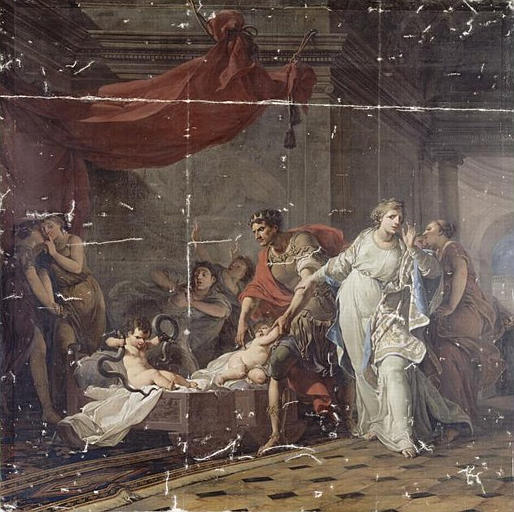 HERCULE ENFANT ETOUFFANT DEUX SERPENTS DANS SON BERCEAU_0