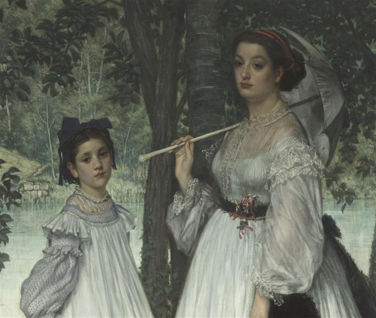 Les deux soeurs ; portrait, dit aussi Portraits dans un parc_1