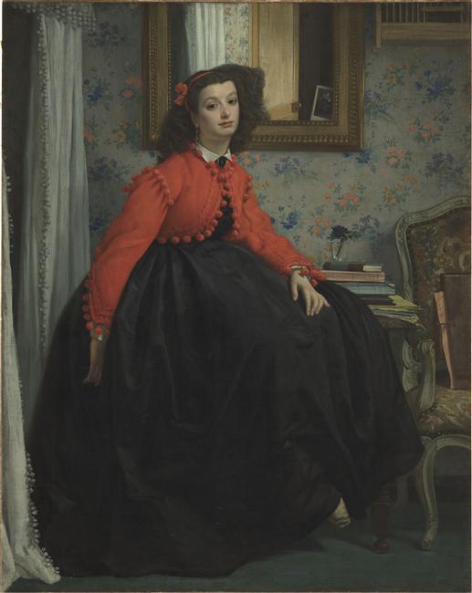 Portrait de Mlle L. L..., dit aussi Jeune fille en veste rouge_0