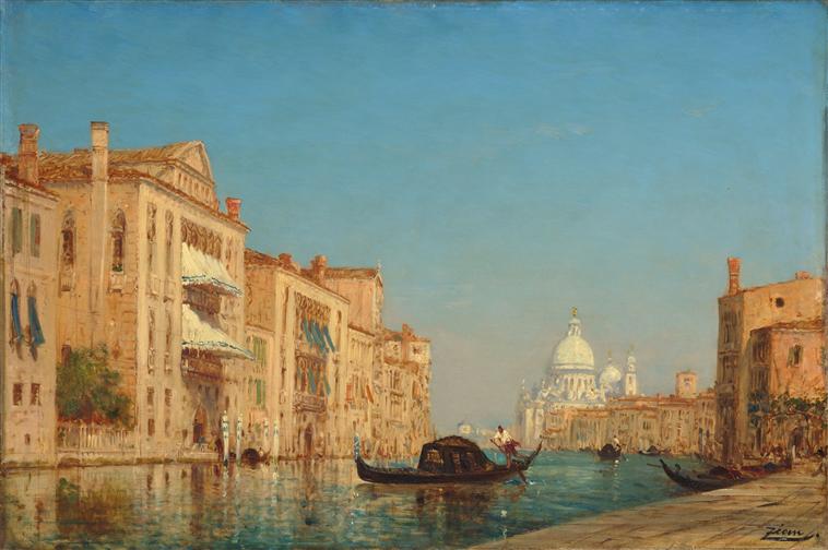 Venise. Le Grand Canal, près de Santa Maria della Salute_0