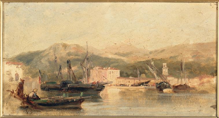 Marine. Vue d'un port oriental_0