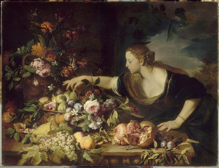 Femme prenant des fruits_0