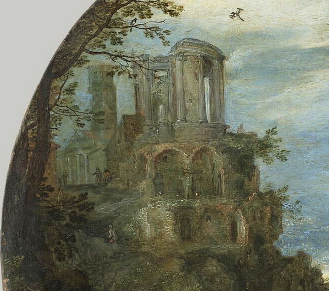 VUE IMAGINAIRE AVEC LE TEMPLE DE LA SIBYLLE DE TIVOLI ET LE PONT DE TALAVERA_3