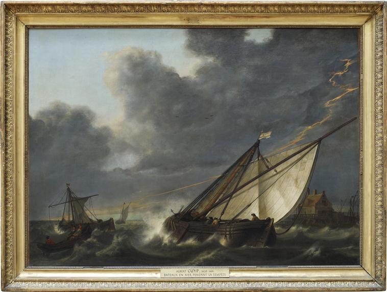 BATEAUX SUR L'ESTUAIRE DU HOLLANDS DIEP, PRIS DANS UN ORAGE_1