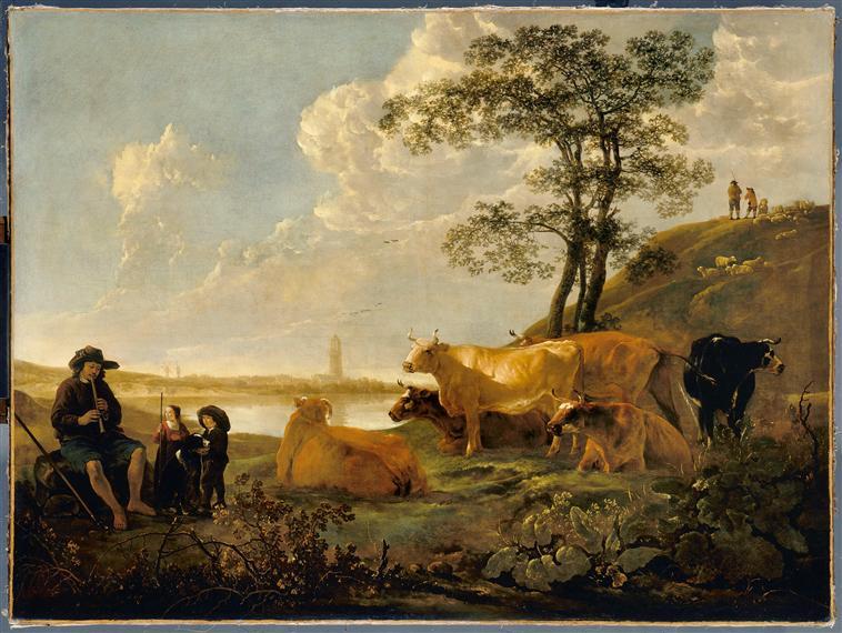 PAYSAGE PRES DE RHENEN : VACHES AU PATURAGE_0