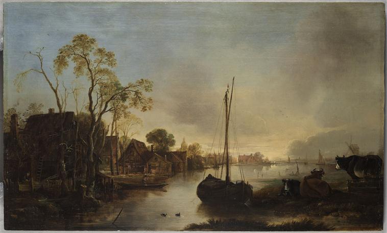 Bord d'un canal en hollande_0