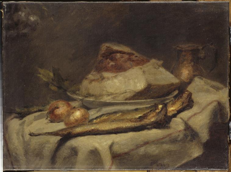 NATURE MORTE, LARD ET HARENGS_0