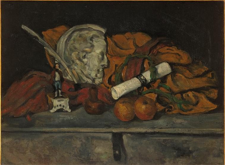 LES ACCESSOIRES DE CEZANNE.NATURE MORTE AU MEDAILLON DE PHILIPPE SOLARI_0