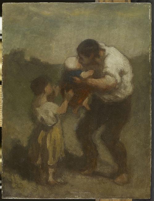 Le baiser ou un homme et son enfant_0