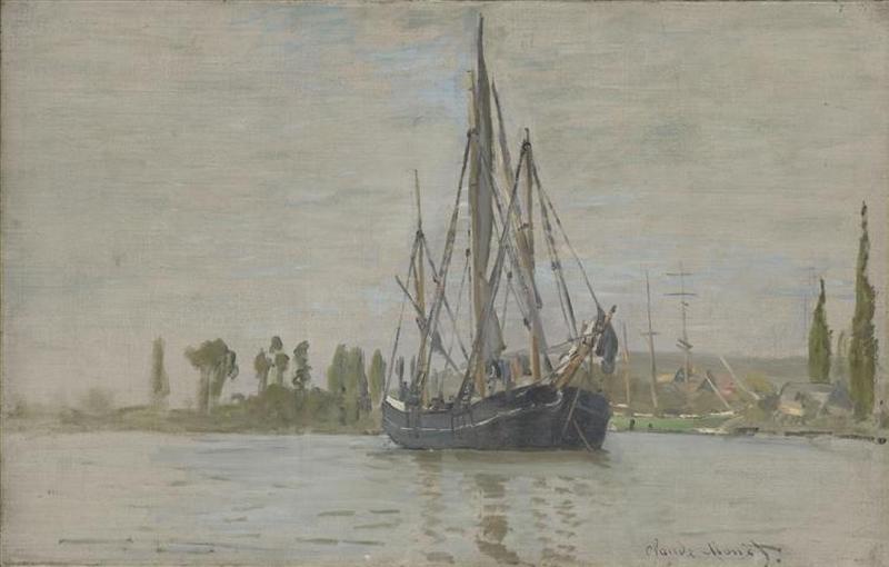 CHASSE-MAREE A L'ANCRE, PRES DE ROUEN_0