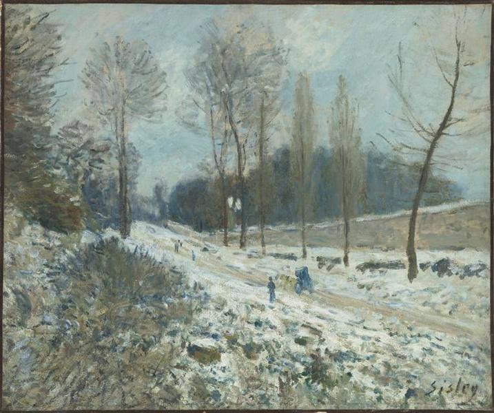 La côte du Coeur-Volant à Marly sous la neige, dit autrefois Route de Louveciennes, sous la neige_0