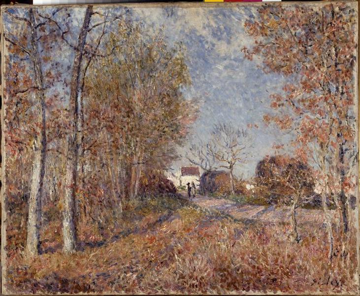 Un coin de bois aux Sablons, dit La route à l'orée du bois_0