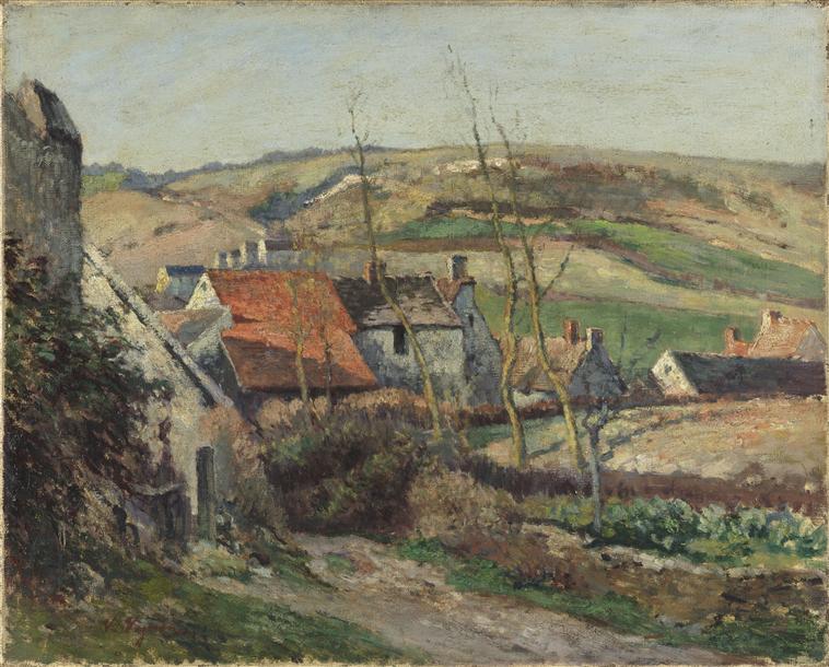 PAYSAGE A AUVERS SUR OISE.MAISONS DANS LE VALLON_0