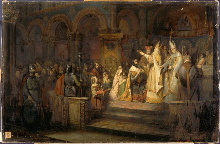 CHARLEMAGNE COURONNE ROI D'ITALIE A MILAN.774, Claude Jacquand, 1837