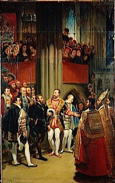FRANCOIS 1ER ET CHARLES-QUINT VISITENT LES TOMBEAUX DE SAINT-DENIS. 13 JANVIER 1540_0