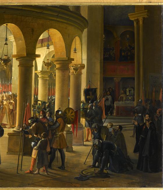 GODEFROY DE BOUILLON DEPOSE DANS L'EGLISE DU SAINT-SEPULCRE LES TROPHEES D'ASCALON. AOUT 1099_2
