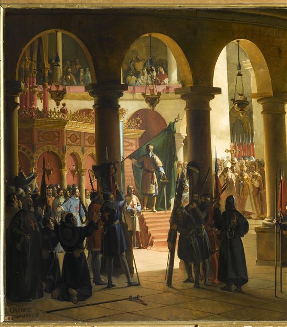 GODEFROY DE BOUILLON DEPOSE DANS L'EGLISE DU SAINT-SEPULCRE LES TROPHEES D'ASCALON. AOUT 1099_1