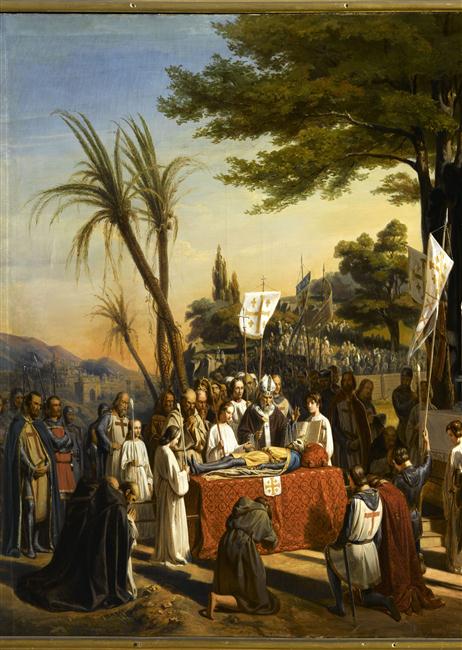 FUNERAILLES DE GODEFROY DE BOUILLON SUR LE CALVAIRE. 23 JUILLET 1100_1