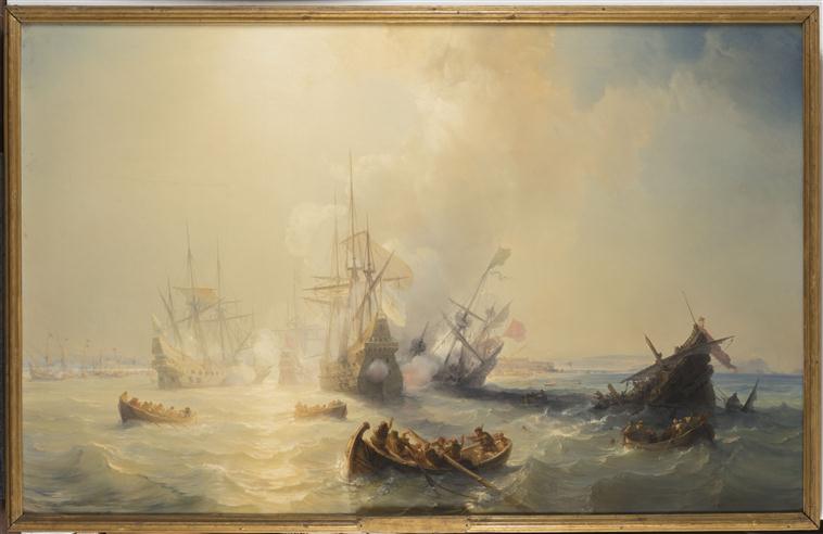 COMBAT NAVAL DE LA GOULETTE. 24 JUIN 1665, Théodore Gudin, 1844