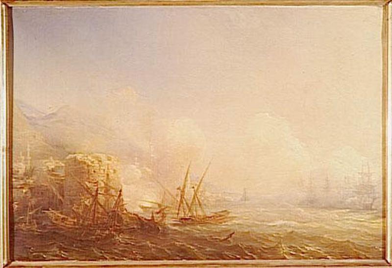COMBAT DE CHIO.1681, Théodore Gudin, 1844