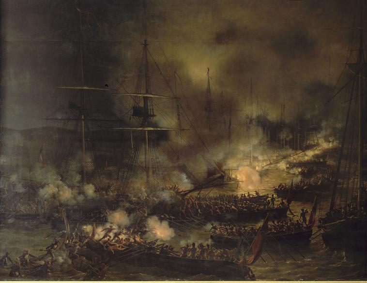 COMBAT NAVAL DEVANT BOULOGNE.NUIT DU 15 AU 16 AOUT 1801_0