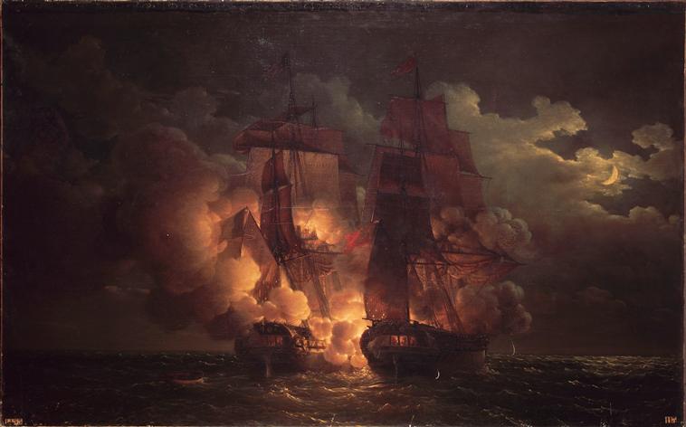 COMBAT NAVAL EN VUE DES ILES DE LOZ. 7 FEVRIER 1813_0