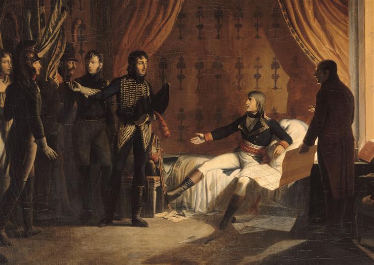 BONAPARTE RECOIT A MILLESIMO LES DRAPEAUX ENLEVES A L'ENNEMI. AVRIL 1796_1
