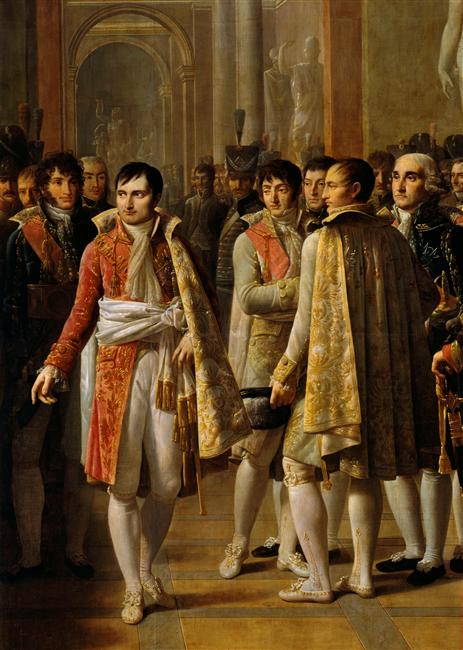 NAPOLEON RECOIT AU LOUVRE LES DEPUTES DE L'ARMEE APRES SON COURONNEMENT.8 DECEMBRE 1804_1