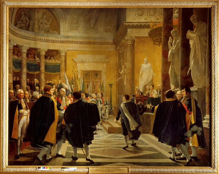 Le sénat français reçoit les drapeaux pris dans la campagne d'Autriche, 1er janvier 1806_0