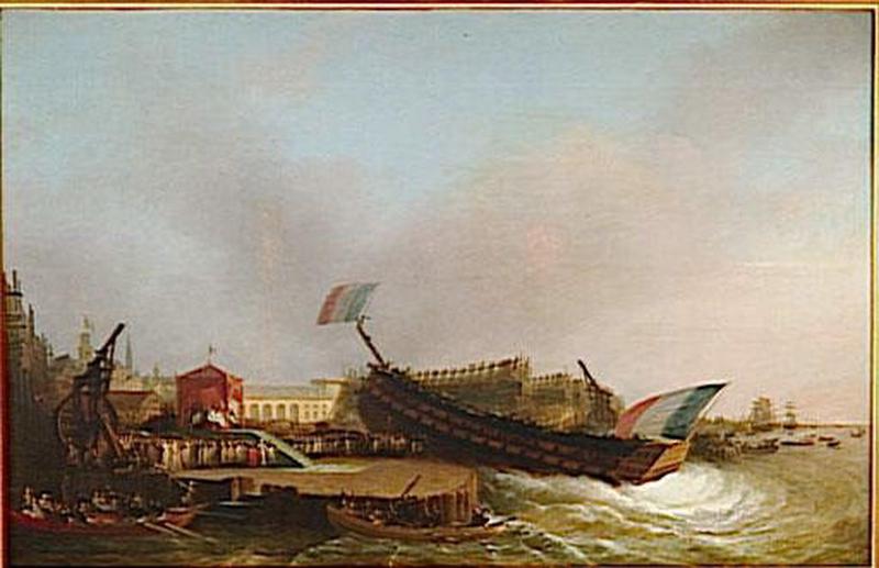 LE FRIEDLAND LANCE DANS LE PORT D'ANVERS.2 MAI 1810_0