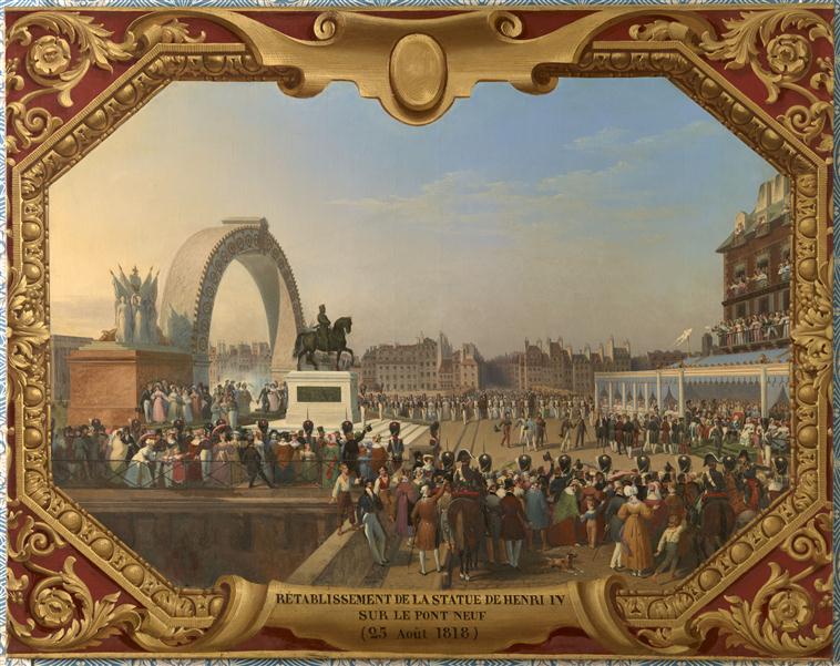 INAUGURATION DE LA STATUE D'HENRI IV SUR LE PONT-NEUF EN PRESENCE DE LOUIS XVIII. 25 AOUT 1818_0