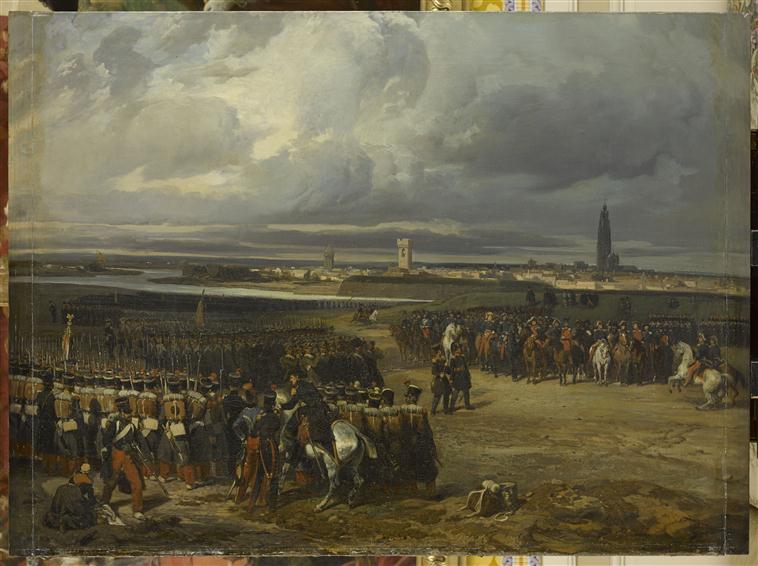 LA GARNISON HOLLANDAISE MET BAS LES ARMES DEVANT LES FRANCAIS A LA CITADELLE D'ANVERS. 24 DECEMBRE 1832_0