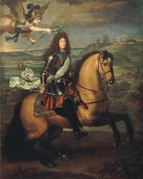 Louis XIV à cheval couronné par la Victoire_0