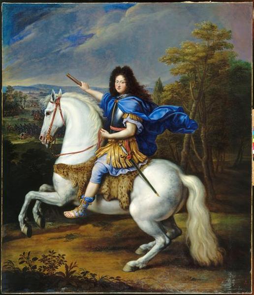 Philippe de France vêtu à la romaine et dirigeant une charge de cavalerie ; Philippe de France, duc d'Orléans, dit Monsieur (1640-1701)_0