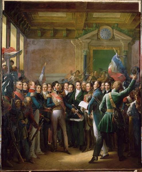 LECTURE A L'HOTEL DE VILLE DE LA DECLARATION DES DEPUTES ET DE LA PROCLAMATION DU LIEUTENANT GENERAL DU ROYAUME. 31 JUILLET 1830_0