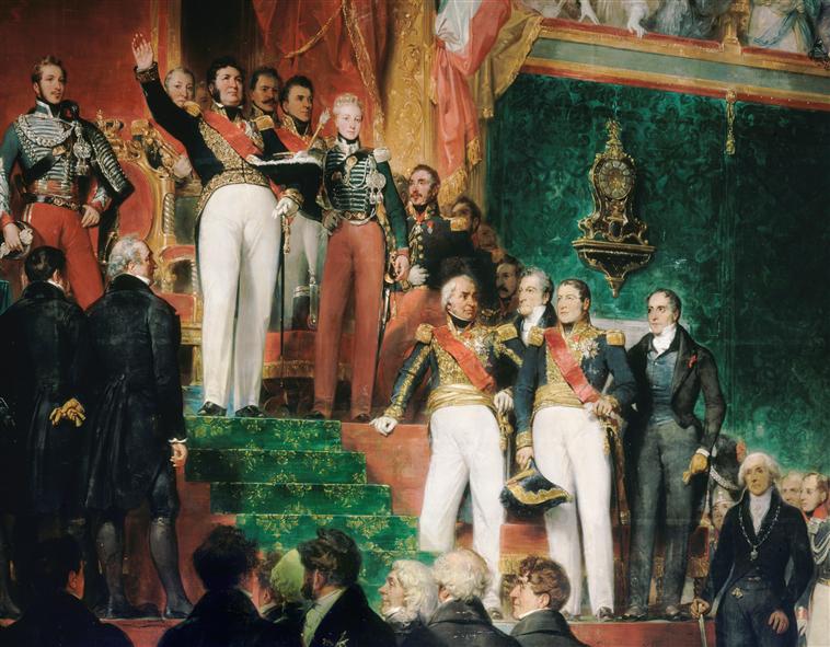 LE ROI PRETE SERMENT, EN PRESENCE DES CHAMBRES, DE MAINTENIR LA CHARTE DE 1830. 9 AOUT 1830_1