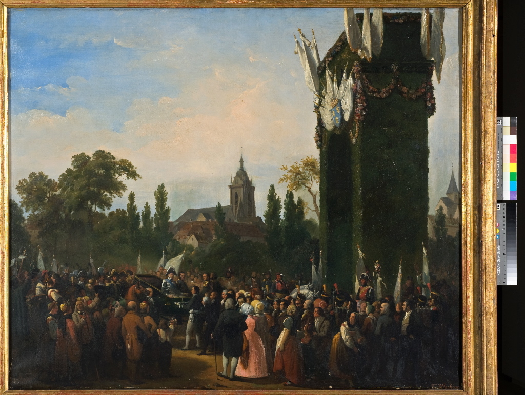 ENTREE DU ROI CHARLES X A COLMAR.10 SEPTEMBRE 1828, Ferdinand Wachsmuth, 1838