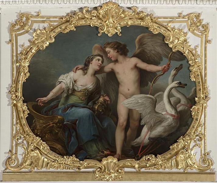 PSYCHE ET L'AMOUR DANS UN CHAR, Charles André Van Loo, 1747 après