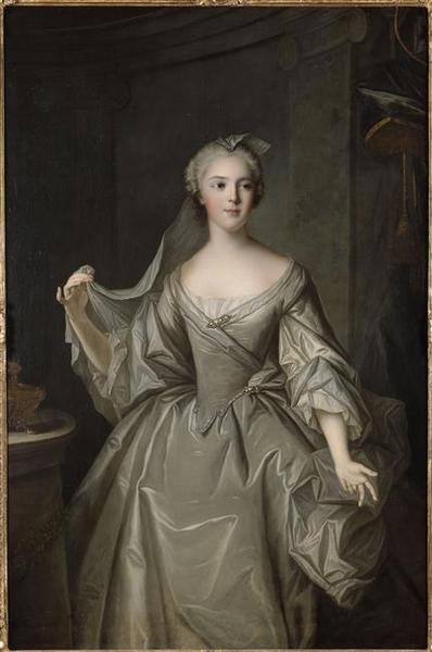 SOPHIE-PHILIPPINE-ELISABETH-JUSTINE DE FRANCE, DITE MADAME SOPHIE (1734-1782) ; DITE AUTREFOIS LOUISE-ELISABETH DE BOURBON, PRINCESSE DE CONTI, Jean Marc Nattier, 2e quart 18e siècle
