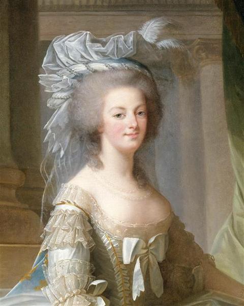 Marie-Antoinette d'Autriche, reine de France (1755-1793), en robe à paniers vers 1785_1