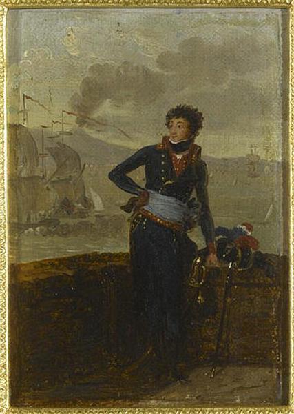 1. JEAN-JOSEPH, MARQUIS DESSOLE, LIEUTENANT GENERAL (1767-1828) ; 2. JOHAN-CLAES LAGERSVÄRD (1756-1836) ; 3. VICTOR-LEOPOLD BERTHIER, GENERAL DE DIVISION, DEVANT LA BASE DE NAPLES (1770 - 1807)_2