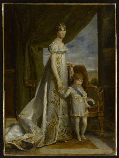 HORTENSE-EUGENIE DE BEAUHARNAIS, REINE DE HOLLANDE ET SON FILS_0
