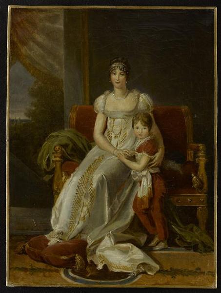 HORTENSE-EUGENIE DE BEAUHARNAIS, REINE DE HOLLANDE ET SON FILS_0