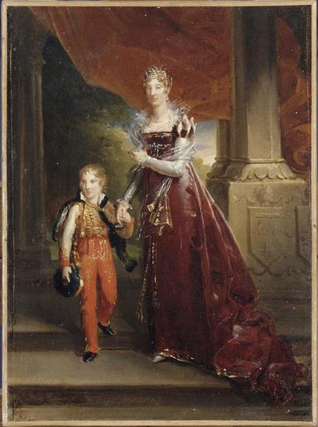 MARIE-AMELIE-THERESE, PRINCESSE DES DEUX-SICILES, DUCHESSE D'ORLEANS, ET SON FILS FERDINAND, DUC DE CHARTRES_0