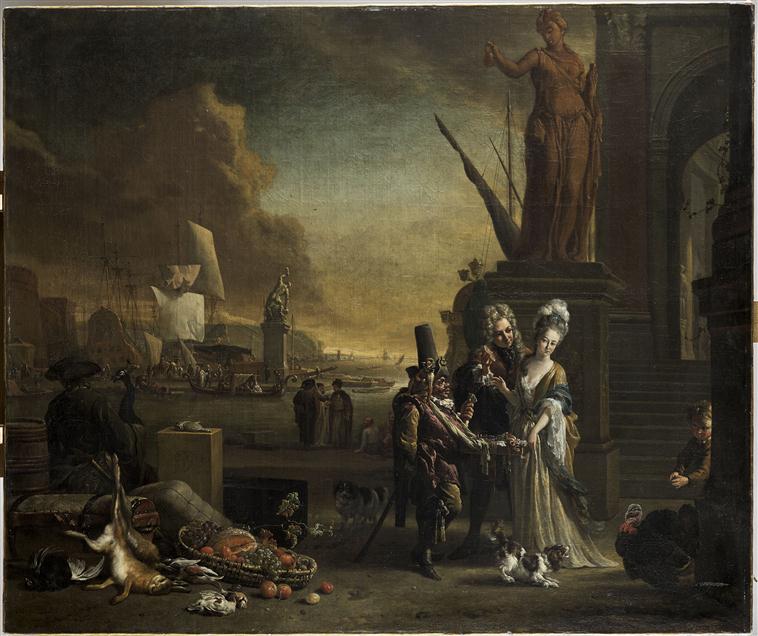PORT DE MER MERIDIONAL AVEC VENDEUR DE COLIFICHETS_0