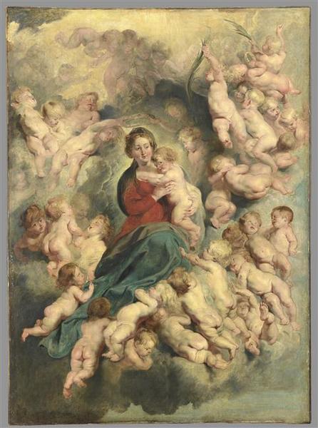 LA VIERGE ENTOUREE DES SAINTS INNOCENTS DITE'LA VIERGE AUX ANGES'_0