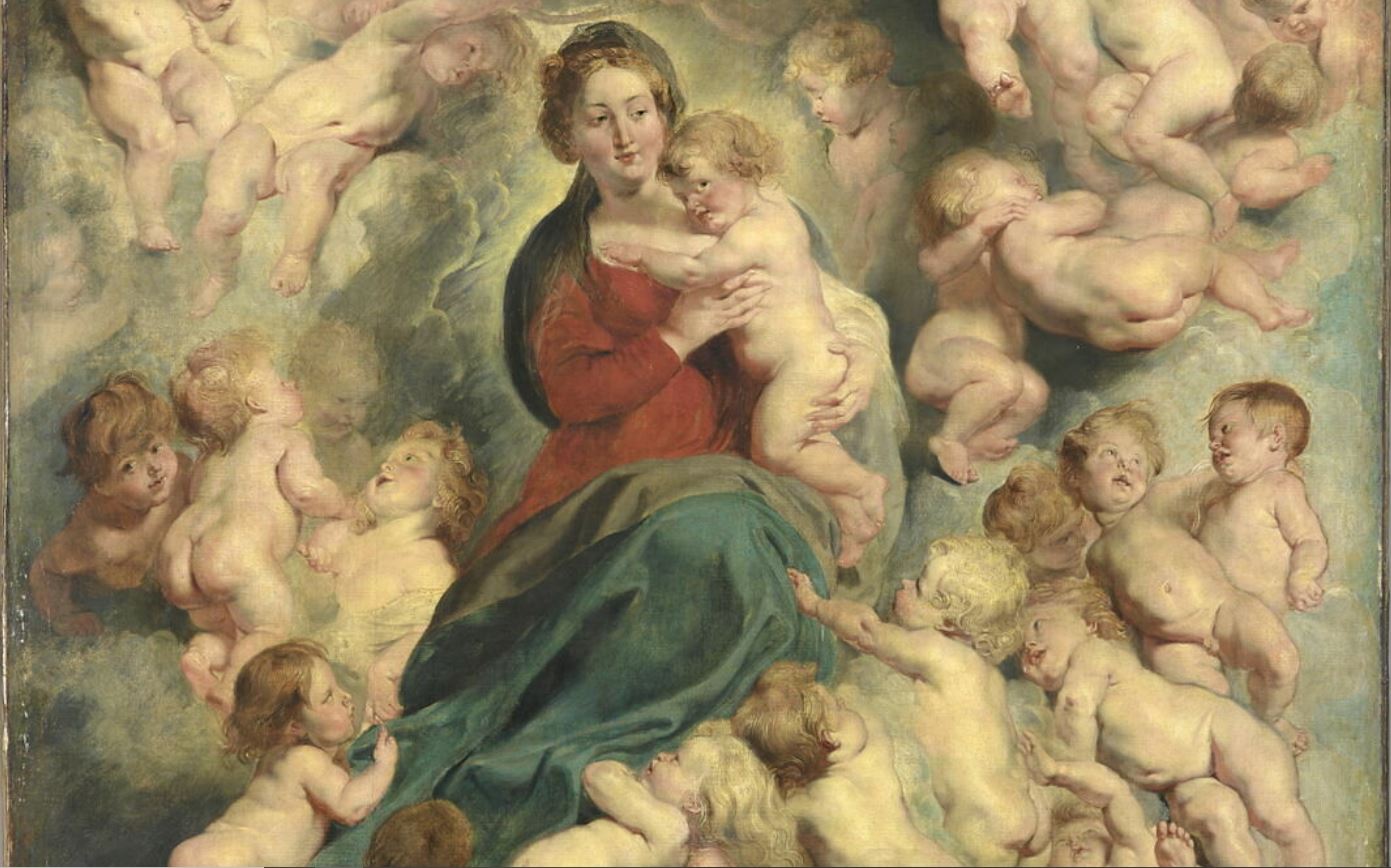 LA VIERGE ENTOUREE DES SAINTS INNOCENTS DITE'LA VIERGE AUX ANGES'_2