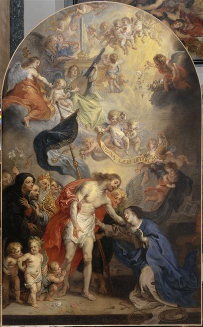 LE CHRIST RESSUSCITE APPARAISSANT A LA VIERGE_0